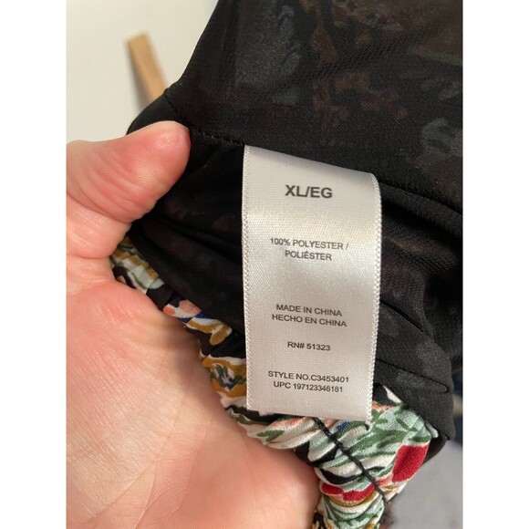 Vince Camuto Women’s Paisley Floral Midi Skirt Size XL Boho A-Line Elastic Waist - Picture 8 of 8